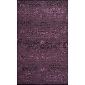 SAFAVIEH Traditional Rug for Living Room, Dining Room, Bedroom - Palacio Collection, Short Pile, in Black and Purple, 152 X 244 cm
