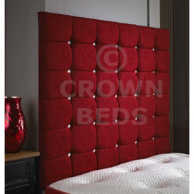 CROWNBEDSUK QUALITY OMEGA WALL HEADBOARD IN 2ft6,3ft,4ft,4ft6,5ft,6ft, Two Height Options!!! (red, 2ft6 (small single) 44)