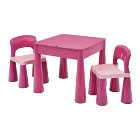 Liberty House Toys LH899P Plastic Children's 5-in-1 Activity Table & Chairs with Writing Top/Sand/Water and Storage, Pink, Ideal Size,H465 x W510 x D530mm