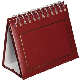 Pioneer Photo Albums 50 Pocket Spiral Bound Leatherette Mini Photo Album Easel for 4 by 6-Inch Prints, Burgundy