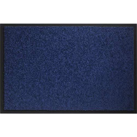ID MAT t 406005 Mirande Carpet Doormat Fibre Nylon/PVC Rubberised Blue Navy Blue 60 x 40 x 0.9 cm