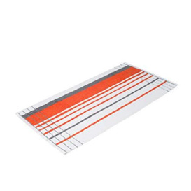 Gözze - Beach Towel, Set of 2, 100% Cotton, Berlin, Striped, 50 x 100 cm - Orange/Anthracite