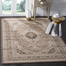 SAFAVIEH Traditional Rug for Living Room, Dining Room, Bedroom - Vintage Collection, Short Pile, in Beige and Light Brown, 122 X 170 cm