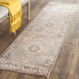 SAFAVIEH Traditional Rug for Living Room, Dining Room, Bedroom - Vintage Collection, Short Pile, in Beige and Light Brown, 66 X 244 cm