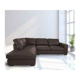 Sofas and More WESTPOINT - CORNER SOFA – FAUX LEATHER – LEFT HAND SIDE (black)
