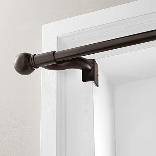 "MAYTEX Twist and Shout Smart Rods No Drill Tension 5/8"" Window Curtain Drapery Rod, Oil Rubbed Bronze, 28-48 Inch"