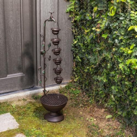 Alpine Corporation 97 cm Tall Indoor/Outdoor Hanging 6-Cup Tiered Floor Water Fountain, Bronze