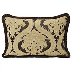 Riva Paoletti Mocha/Chocolate / Decorative BOLSTER CUSHION COVERS ~ PAIR OF (2) 60cm x 40cm finished with plain fringing around the perimeter