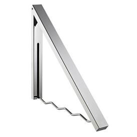 Alco-Albert Wall-mounted coat rack, fold-out, silver, Metal, 58 x 6 x 4 cm