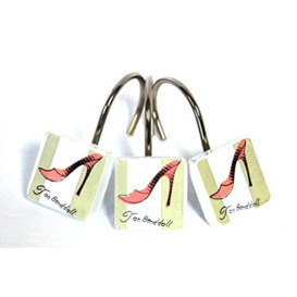 Pack Of 12 Shoe Pattern Shower Curtain Hooks