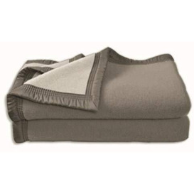 Poyet Motte - Aubisque Wool Blanket - Charcoal Grey/Mouse Grey, Anthracite/Souris, 260x240 cm