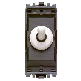 MK Electric 20 A Edge SP 2 Way Porcelain Toggle Switch Module, White, One Size