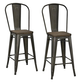 "DHP Luxor 24"" Metal Counter Stool - Set of 2 COPPER"