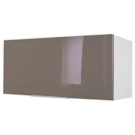 Berlioz Creations - Tall Kitchen Cabinet, Taupe Haute Brillance, 80 x 34 x 35 cm