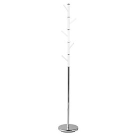 Premier Housewares Six Hooks Coat Hanger Acrylic Coat Rack Stand Free Standing Coat Stand Coat Hooks Clothing Rack 29x29x173 Cm