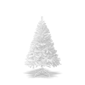 BenefitUSA 5ft White Classic Pine Artificial Christmas Tree - Realistic Natural Branches - Unlit
