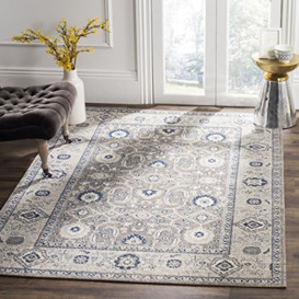 SAFAVIEH Traditional Rug for Living Room, Dining Room, Bedroom - Patina Collection, Short Pile, in Taupe and Ivory, 91 X 152 cm