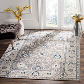 SAFAVIEH Traditional Rug for Living Room, Dining Room, Bedroom - Patina Collection, Short Pile, in Taupe and Ivory, 122 X 183 cm