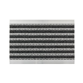 ASTRA Floor Mats - Anthracite - Aluminium Frame - Very Robust - Fine or Coarse Structure - Door Mat - Clean Run - 60 x 40 x 1 cm