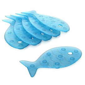 TATAY Fish Stickers Anti-Slip Bathtube, PVC, Blue, One Size