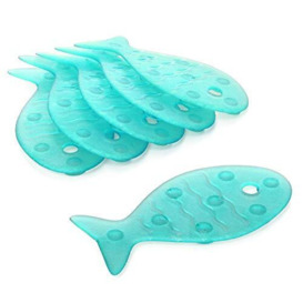 TATAY Fish Stickers Anti-Slip Bathtube, PVC, Turquoise, One Size