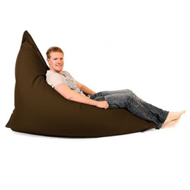 RU Comfy Indoor/Outdoor Squashy Squarbie Giant Bean Bag Brown, Fabric, 170x130x30 cm