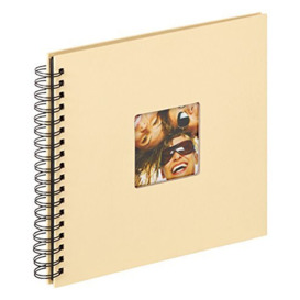 walther Design Photo Album Cream 26 x 25 cm Spiral Album with Punched Cover, Fun SA-108-H