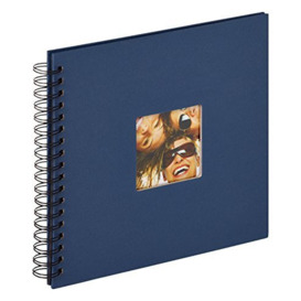 walther Design Photo Album Blue 26 x 25 cm Spiral Album with Punched Cover, Fun SA-108-L