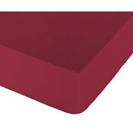 play-basic Collection Fitted Sheet for Cot or 90 burgundy