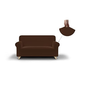 Italian Bed Linen Più Bello bielastic Sofa cover Brown,2 places, Polyester, 2 Seats