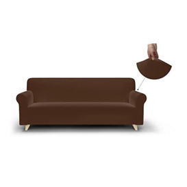 Italian Bed Linen Più Bello bielastic Sofa cover Brown, 3 places, Polyester, 3 Seats
