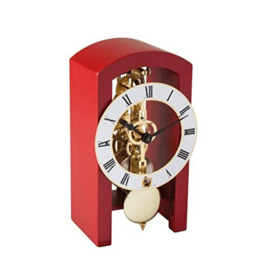 Hermle Table Clock, Wood, red, 18cm x 9cm x 11cm