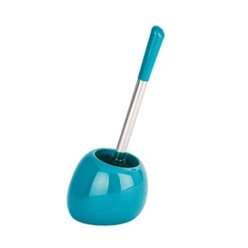 WENKO 22001100 Toilet brush Polaris Petrol - Ceramic, 15 x 34.5 x 14.5 cm, Petrol