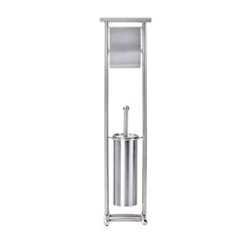 Wenko 22086100 Lioni Freestanding Toilet Brush Set Satin 74.5 x 20.0 x 10.5 cm