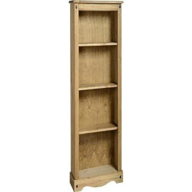 Seconique Corona Medium Bookcase in Distressed Waxed Pine