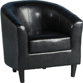 Seconique Tempo Tub Chair in Black Pu