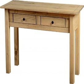 Seconique Panama 2 Drawer Console Table in Natural Wax