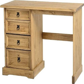 Seconique Corona 4 Drawer Dressing Table in Distressed Waxed Pine