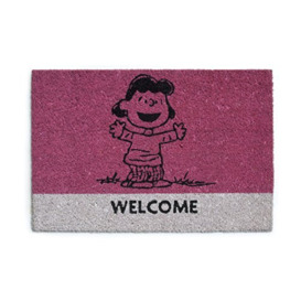 Excelsa Peanuts Lucy Coir Doormat Fuchsia 40 x 60 cm