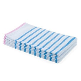 Go West Lines Jaquard Hand Towel-Blue (3 Pack), Cotton, 50 x 1 x 85 cm