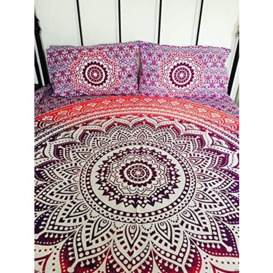 Indian Tapestry Wall Hanging Mandala Throw Bedspread Gypsy Cover Boho Double Set Ombre UK Seller