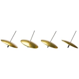 RAYHER Hobby Rayher 2515106 Brass Candle Holder for Plug-In Self-Service Bag of 4 Gold