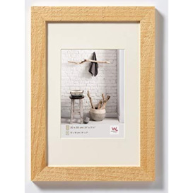 walther Design Picture Frame Natural 13 x 18 cm with PassepArtout, Home Wooden Frame HO318H