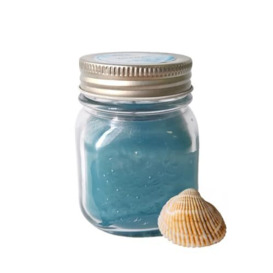 Of Aurora Anna Scented Candles with Glass Vase and Lid, Wax, Blue, 6.5 x 6.5 x 8.5 cm