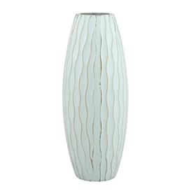 "Stonebriar Vase, Wood, Light Blue, 10"""