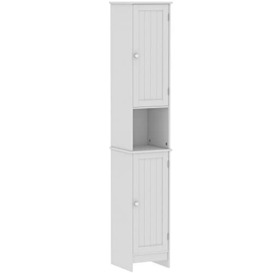 Bath Vida Priano Bathroom Cabinet Storage Cupboard Floor Standing Wooden Tallboy Unit, White