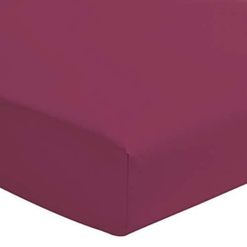 Home Passion 60062 Fuchsia Cotton 57 Thread Count Fitted Sheet 90 x 190 cm