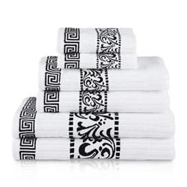 Superior Decorative Athens 6-Piece Cotton Bath Towel Set, Black