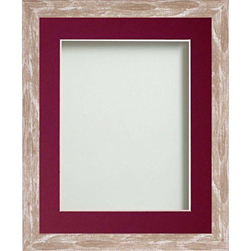 Frame Company Camber Range Brown Picture Photo Frame with Plum Size, 12x10-inch Mounted for 9x7-inch Image