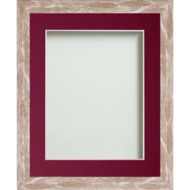 Frame Company Camber Range 12x10-inch Brown Picture Photo Frame with Plum Mount for Image Size 9x7-inch